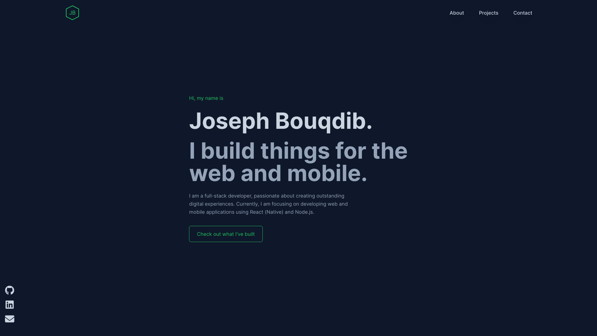 Joseph Bouqdib Portfolio Website